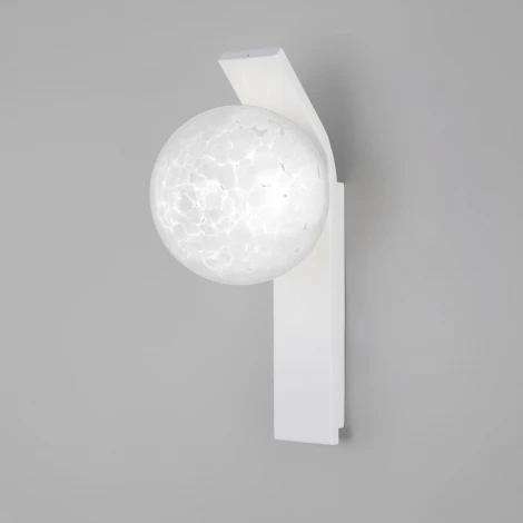 Бра Eurosvet Luxor со стеклянным плафоном 40019/1 белый (220V, шар)