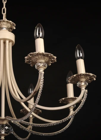 Подвесная люстра Abrasax Josephine 3007/8(creamgold) (220V, на цепи, свеча)