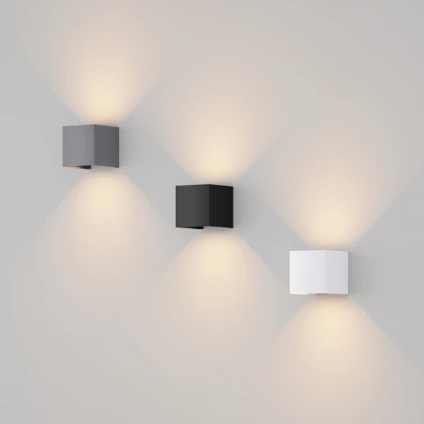 Настенный светильник уличный Maytoni Fulton O572WL-L6B (LED, 220V, куб, IP54)