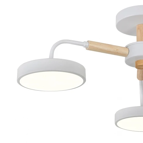 Потолочная люстра на штанге Kaori Escada 10270/ LED 60W White/Wood