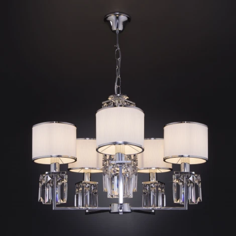 Умная подвесная люстра Eurosvet Zaffiro 10099/5 хром (220V, на цепи)