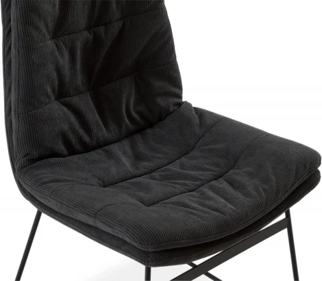 Обеденный стул Vitra ОГОГО Обстановочка! (Вельвет/Серый,Черный) арт.930819