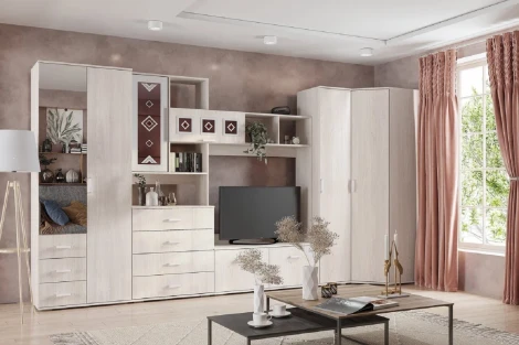 Шкаф БТС-пенал Белла, ясень белый