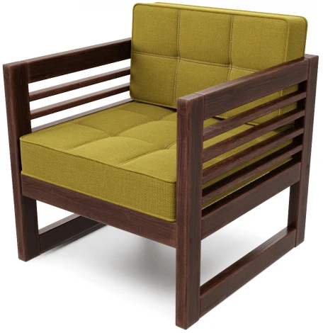 Кресло Arsko Сега орех рогожка горчичная