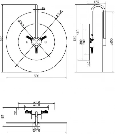 Настенный светильник Maytoni Mare MOD305WL-03CH (220V, круглые)