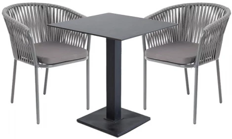 "Каффе" обеденная группа на 2 персоны, цвет "серый гранит" 4SIS арт.УТ-00002210