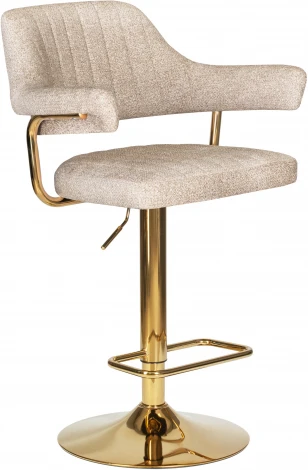 Стул барный DOBRIN CHARLY GOLD (бежевый твид (LEO26))