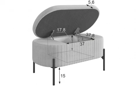 Пуф Винни Mebelson (Металл/Желтый) арт.173754,2076