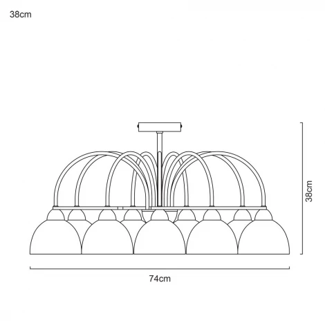 Потолочная люстра Arte Lamp Palermo A6057PL-8CC