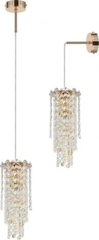 Светильник подвесной/настенный Stilfort Rain of Crystal 2187/03/01P (220V, хрусталь)