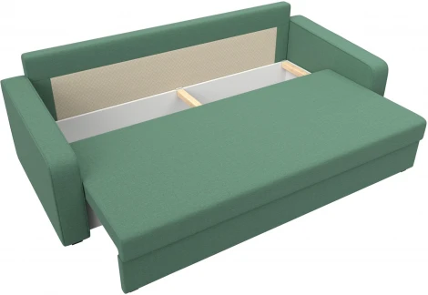 Диван прямой Лига-009 (Зеленый/Рогожка) Лига Диванов арт.124151
