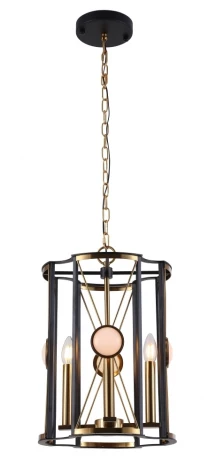 Подвесной светильник Crystal Lux TANDEM SP4 D410 GOLD (220V, на цепи, свеча, круглые)