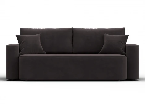 Диван прямой Лига-118 НПБ (ДСП,ЛДСП,Брус,Фанера,Велюр/Коричневый) Лига Диванов 137076