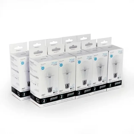 Лампочка светодиодная E27 25 Вт 2100 lm 4100K нейтральное белое свечение Gauss Elementary 73225