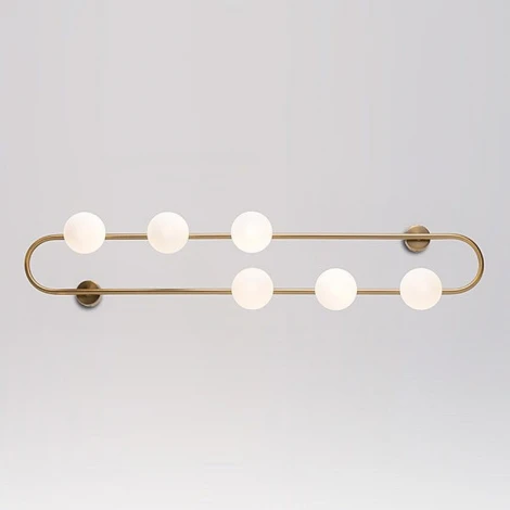 Настенное бра Hoop Wall H77 Gold ImperiumLoft Hoop-Wall01 (140761-26) (220V, шар, бусы)