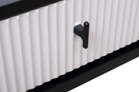 Тумба прикроватная Garda Decor GD-00004 (Черный/Черный,Белый)