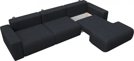 Диван угловой Лига-036 НПБ Классик Лонг правый угол Лига Диванов (Замша) арт.127798