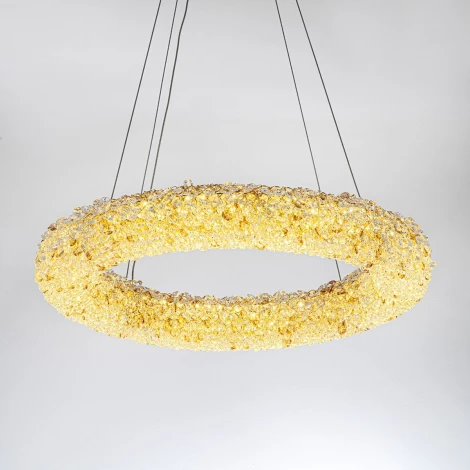 Подвесной светильник светодиодный хрустальный с регулировкой цветовой температуры Modelux MODESTYLE MS.6000.600 GD