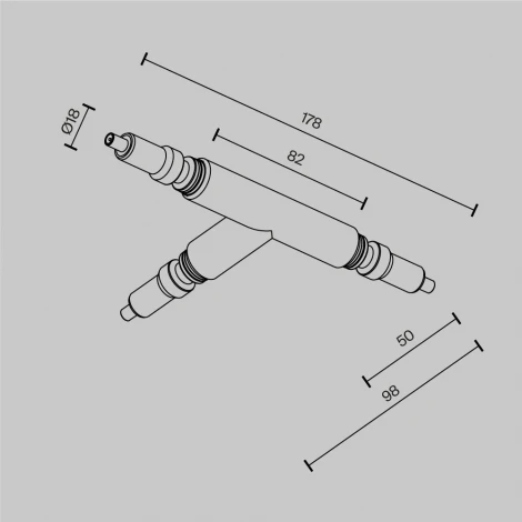 Т- образный коннектор Maytoni Accessories For System Axity CA007TC-BS (48V)
