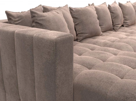 Диван П-образный Лига-052 НПБ МегаЛонг Лига Диванов (Велюр) арт.128863