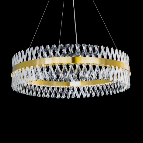 Подвесная люстра хрустальная с пультом Ричард CL336103 Citilux (регулировка яркости, LED, 220V, на тросе, круглые)