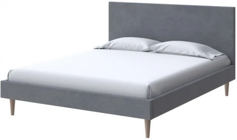 PROxSON Кровать Claro (Ткань: Велюр Ultra Мокрый асфальт) 160x200