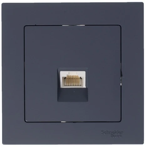 Розетка встраиваемая Ethernet RJ-45 (грифель) Systeme Electric AtlasDesign ATN000783