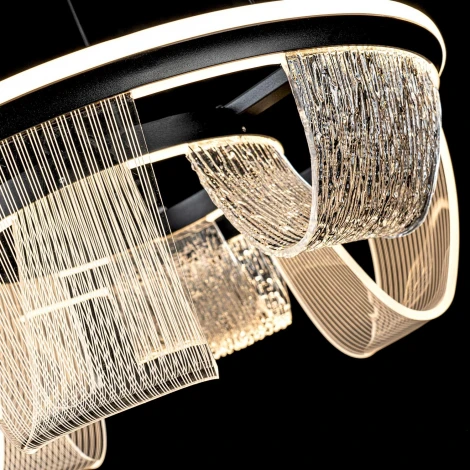 Подвесной светильник светодиодный с пультом с регулировкой цветовой температуры LED4U LED4U L7706-460 BK