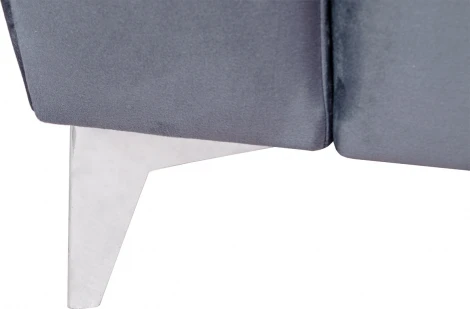 Диван Annette трехместный без мех,велюр сапфир Colt1006/хром 250*100*95 Garda Decor арт.ANNETTE-3-2K-Colt1006