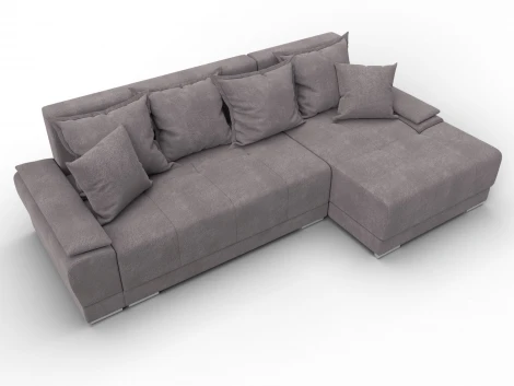 Диван угловой Лига-119 угол правый (ДСП,Брус,Фанера,ЛДС,Велюр/Бежевый) Лига Диванов 137095