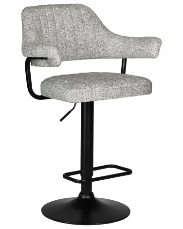 Набор 2 шт стул барный DOBRIN CHARLY BLACK (светло-серый твид (LEO04))