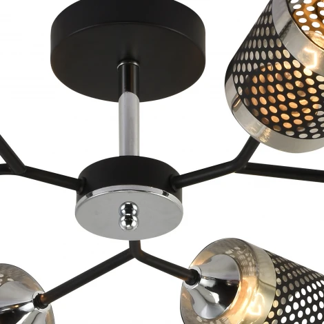 Потолочная люстра на штанге Reluce 01405-3.3-06B BK+CR (220V)