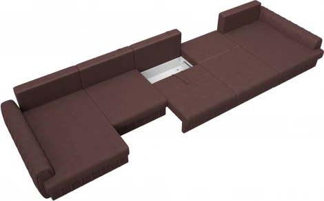 Диван П-образный Лига-057 НПБ МегаЛонг Лига Диванов (Замша) арт.129370