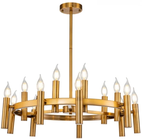 Потолочная люстра большая на штанге Leonardo 2156/05/15P Stilfort (220V, свеча)