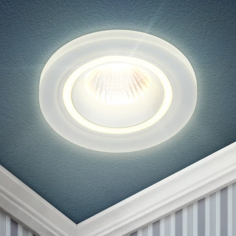 Встраиваемый точечный светильник ЭРА DK90 WH (12V, круглые)