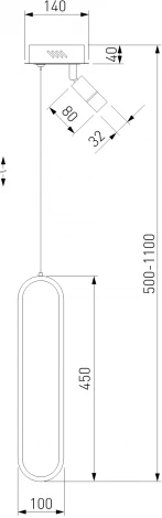Подвесной светильник Eurosvet Spire 90269/1 черный/золото (LED, 220V, на проводе)