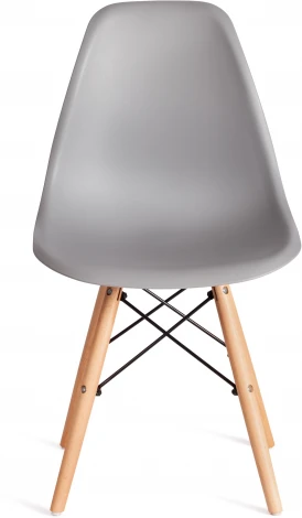 Стул CINDY (EAMES) (mod. 1801) / 1 шт. в упаковке (Дерево бук,Металл,Пластик /Светло-серый)