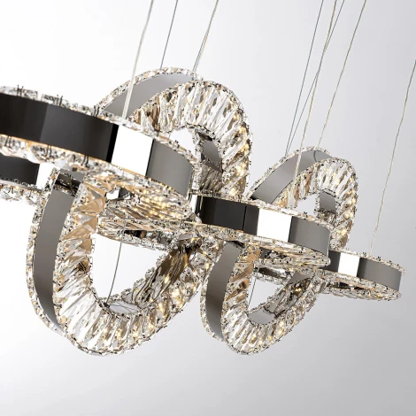 Подвесной светильник светодиодный хрустальный с регулировкой цветовой температуры Modelux MODELUX ML.9041.1080 CR