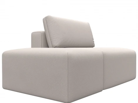 Модули диван и пуф Лига-060 НПБ (ЛДСП,Брус,Фанера,Замша/Бежевый) Лига Диванов 129601