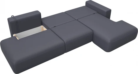 Диван угловой Лига-036 НПБ Модерн Лонг правый угол Лига Диванов (Экокожа) арт.127753