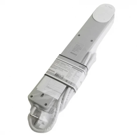 Сетевой фильтр 6-и местный с заземлением 5 метров (белый) Stekker Optima 50097