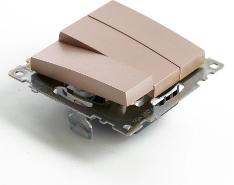 Выключатель трехклавишный (шампань) Stekker Катрин 49174