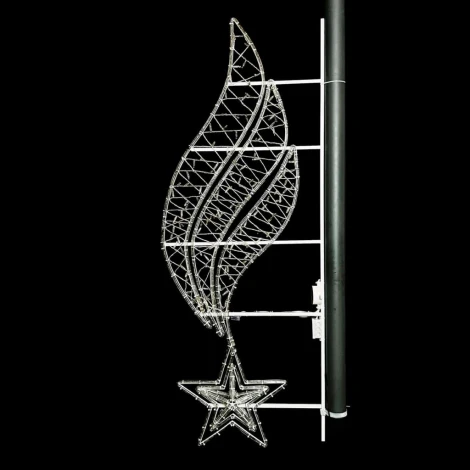 Светодиодная Консоль «Звезда с Российским Флагом» 60 х 200 см, Триколор, 220В Laitcom LC-13407 (IP65)