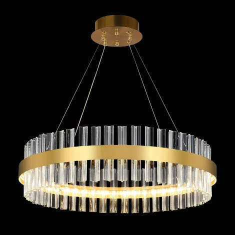 Подвесная люстра с таймером Natali Kovaltseva Royalton INNOVATION STYLE 83108 (LED, 220V, хрусталь, пульт управления, управление смартфоном, на тросе, круглые)