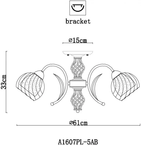 Потолочная люстра Arte Lamp Dolcemente A1607PL-5AB