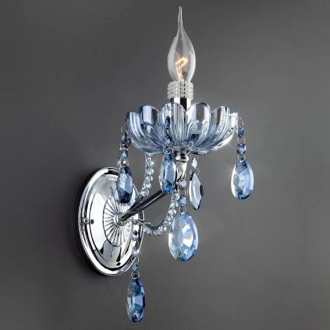 Бра Eurosvet 3015 3015/1 хром / лазурный хрусталь Strotskis