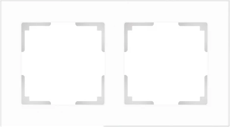 Рамка на 2 поста Favorit (белый матовый,стекло) Werkel W0021105 (a051289)