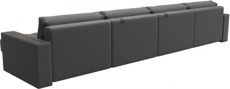 Диван П-образный с декором Лига-049 НПБ Лонг Лига Диванов (Замша) арт.128581