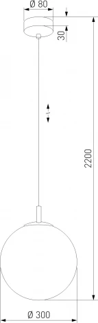 Подвесной светильник TK Lighting Cadix 4610 Gold (220V, на проводе, шар)