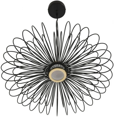 Подвесной светильник светодиодный Lumion Camomile 8301/9L LEDIO черный, металл/акрил LED 9W 3000K 220V (на проводе)